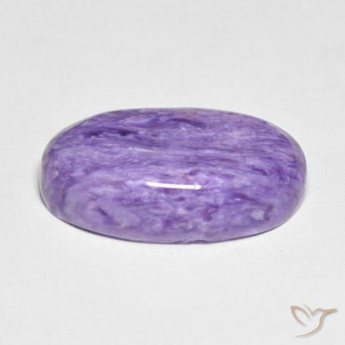 Charoite Gemstone in 17 x 9.3 mm Size for Sale, Charoite Stone in Medium Violet Color