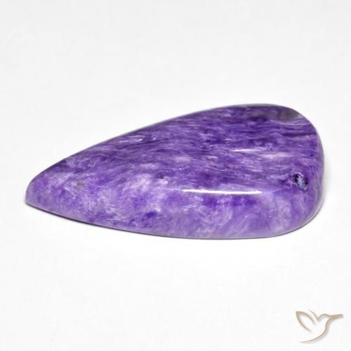 Charoite Gemstone in 24.7 x 11.9 mm Size for Sale, Charoite Stone in Dark Violet Color