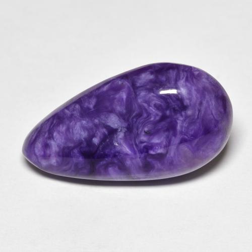 10.86 ct Violet Charoite Stone, Natural Charoite in Pear Cabochon Shape for Sale