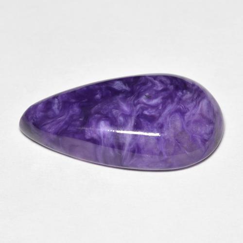 Charoite Gemstone in 21.4 x 12.3 mm Size for Sale, Charoite Stone in Medium Deep Violet Color