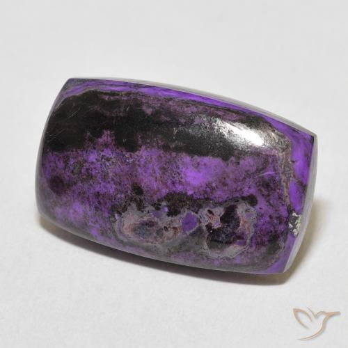 15.40 ct Violet Charoite Stone, Natural Charoite in Cushion Cabochon Shape for Sale