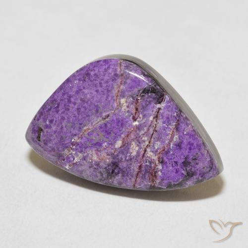21.33 ct Violet Charoite Stone, Natural Charoite in Fancy Cabochon Shape for Sale