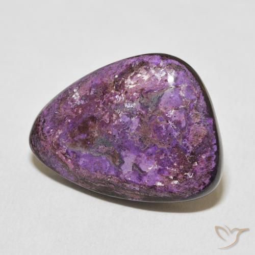15.58 ct Violet Charoite Stone, Natural Charoite in Fancy Cabochon Shape for Sale