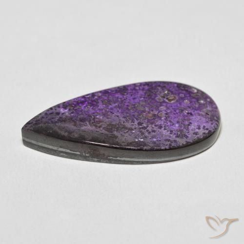 Charoite Gemstone in 32.5 x 18.5 mm Size for Sale, Charoite Stone in Velvet Purple Violet Color