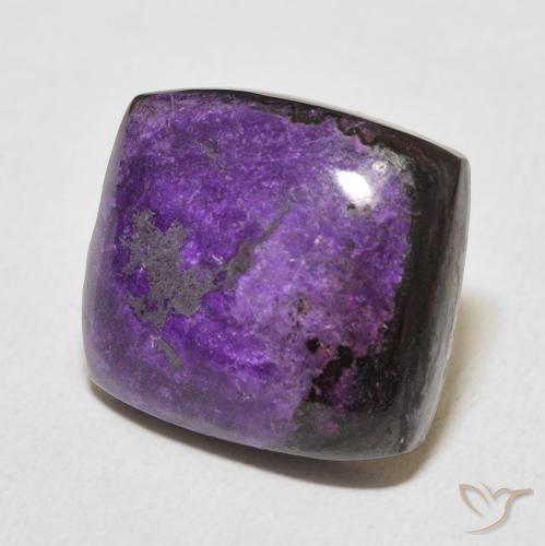12.90 ct Violet Charoite Stone, Natural Charoite in Cushion Cabochon Shape for Sale