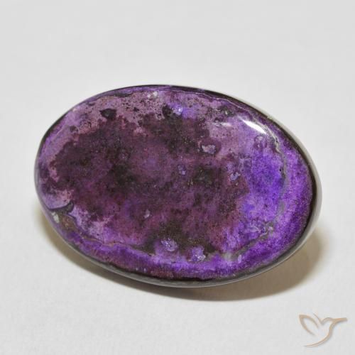 20.25 ct Violet Charoite Stone, Natural Charoite in Oval Cabochon Shape for Sale
