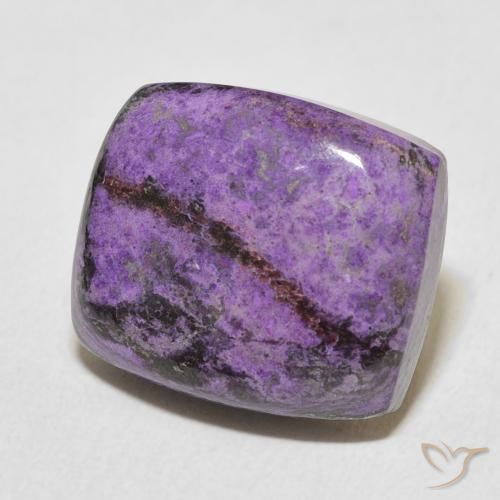 11.21 ct Violet Charoite Stone, Natural Charoite in Cushion Cabochon Shape for Sale