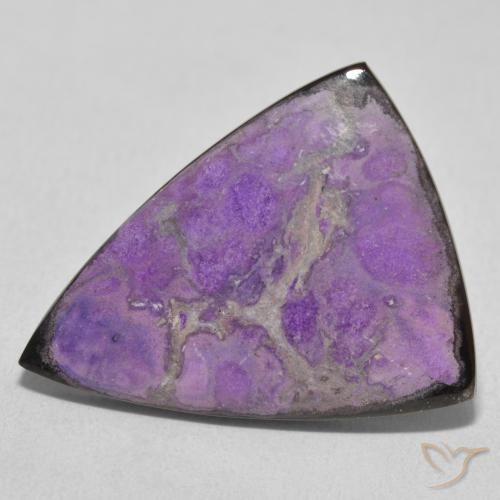 14.82ct Natural Deep Violet Charoite, Trillion, Opaque