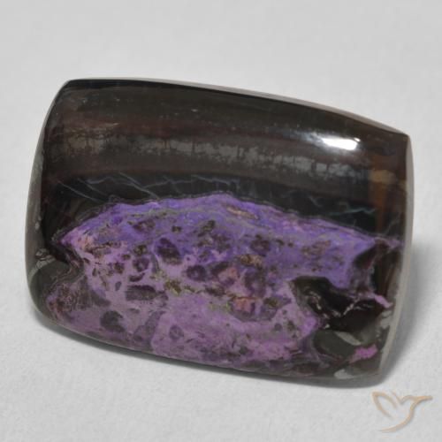 17.72 ct Violet Charoite Stone, Natural Charoite in Cushion Cabochon Shape for Sale