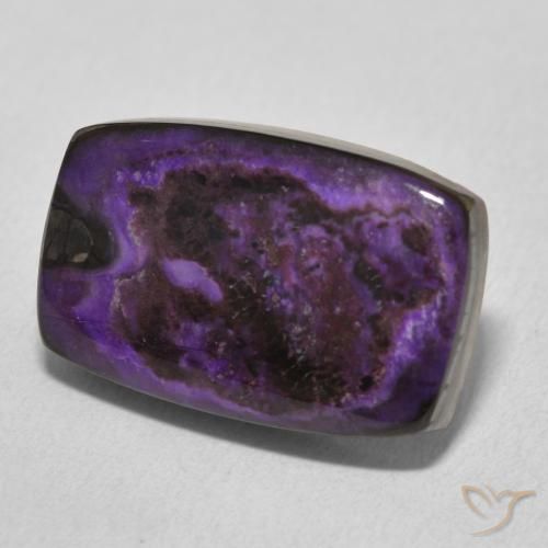 13.27 ct Violet Charoite Stone, Natural Charoite in Cushion Cabochon Shape for Sale
