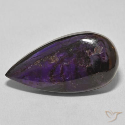 14.65ct Natural Medium Violet Charoite, Pear Shape, Opaque