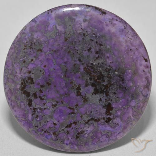 30.89ct Natural Deep Violet Charoite, Round, Opaque