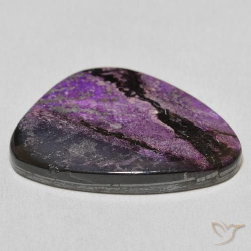 Charoite Gemstone in 25.8 x 20 mm Size for Sale, Charoite Stone in Medium Dark-Violet Color