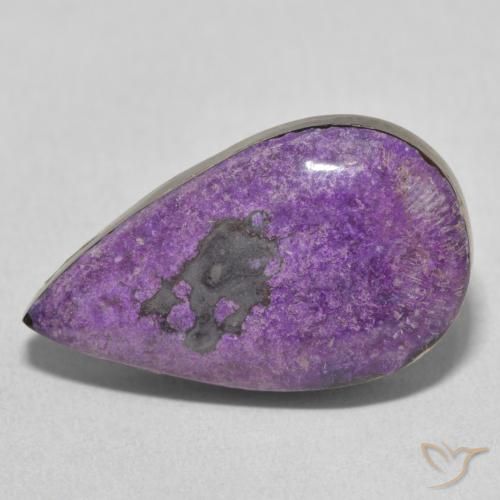 14.02ct Natural Deep Violet Charoite, Pear Shape, Opaque