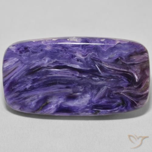 35.16ct Natural Medium Violet Charoite, Cushion, Opaque