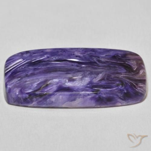 Charoite Gemstone in 33.4 x 17.9 mm Size for Sale, Charoite Stone in Medium Violet Color