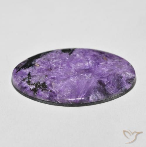 Charoite Gemstone in 39.3 x 26.6 mm Size for Sale, Charoite Stone in Deep Violet Color