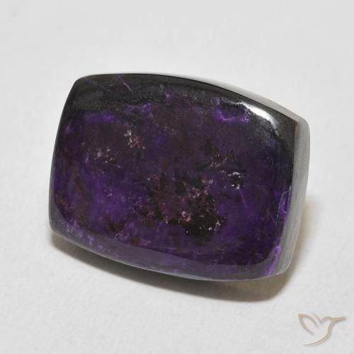 16.25 ct Violet Charoite Stone, Natural Charoite in Cushion Cabochon Shape for Sale