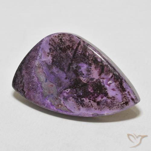 27.82 ct Violet Charoite Stone, Natural Charoite in Fancy Cabochon Shape for Sale
