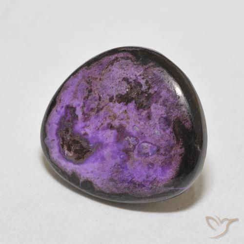 14.04 ct Violet Charoite Stone, Natural Charoite in Fancy Cabochon Shape for Sale