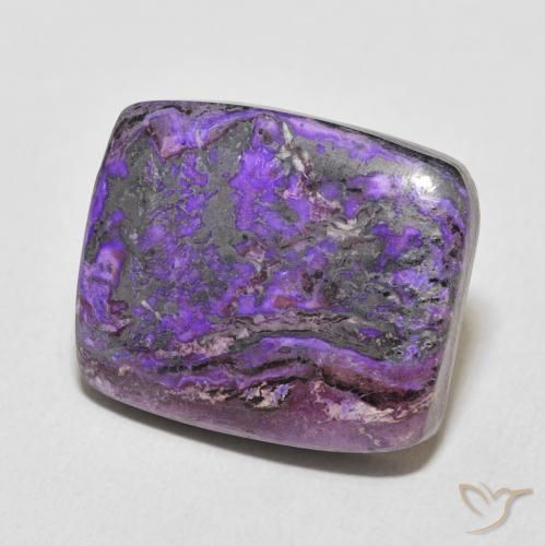 16.78 ct Violet Charoite Stone, Natural Charoite in Cushion Cabochon Shape for Sale