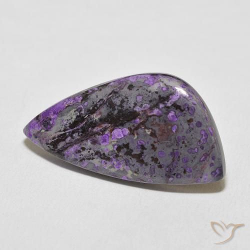 18.98 ct Violet Charoite Stone, Natural Charoite in Fancy Cabochon Shape for Sale