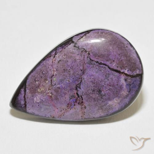 27.14ct Natural Velvet Purple Violet Charoite, Pear Shape, Opaque