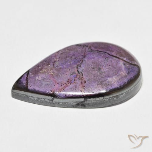 Charoite Gemstone in 27.2 x 17.5 mm Size for Sale, Charoite Stone in Velvet Purple Violet Color
