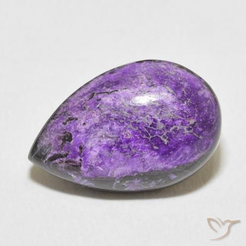 11.70 ct Violet Charoite Gemstone, Charoite Gem in Pear Cabochon Shape for Sale.