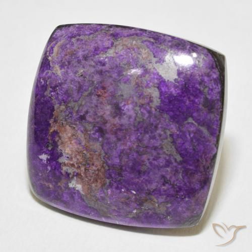 23.25 ct Violet Charoite Stone, Natural Charoite in Cushion Cabochon Shape for Sale
