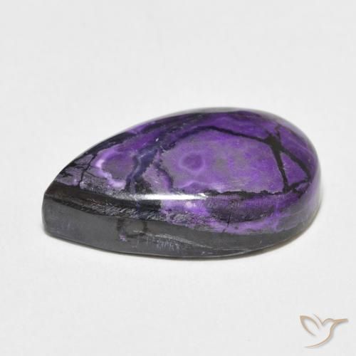 Charoite Gemstone in 19.6 x 12.5 mm Size for Sale, Charoite Stone in Dark Violet Color