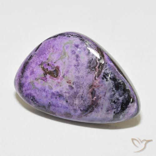 19.44 ct Violet Charoite Stone, Natural Charoite in Fancy Cabochon Shape for Sale