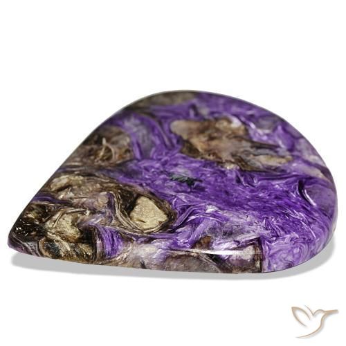 Charoite Gemstone in 50.1 x 44.7 mm Size for Sale, Charoite Stone in Multicolor Violet Color