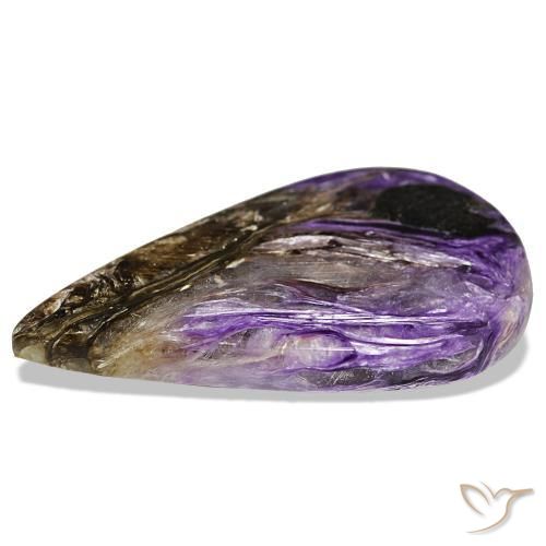 Charoite Gemstone in 45.2 x 27.6 mm Size for Sale, Charoite Stone in Multicolor Violet Color