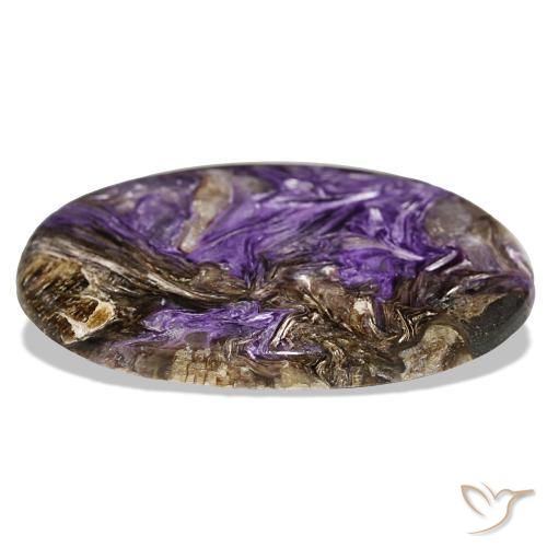 Charoite Gemstone in 44.5 x 28.8 mm Size for Sale, Charoite Stone in Dark Violet Color