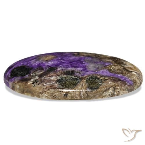 Charoite Gemstone in 47.5 x 22.7 mm Size for Sale, Charoite Stone in Medium Violet Color