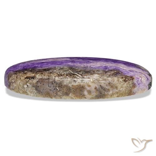 Charoite Gemstone in 37.1 x 11.3 mm Size for Sale, Charoite Stone in Medium Violet Color