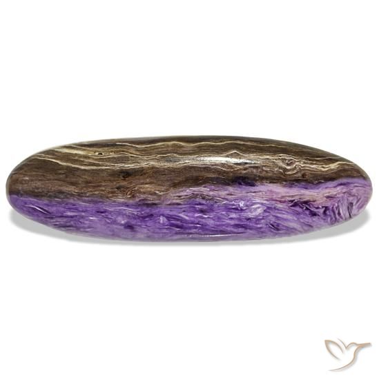 14.78 ct Violet Charoite Gemstone, Charoite Gem in Oval Cabochon Shape for Sale.