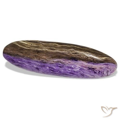 14.78 ct Violet Charoite Stone, Natural Charoite in Oval Cabochon Shape for Sale