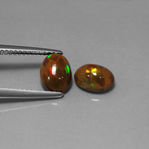 1.74 ct Multicolor Chocolate Opal Stone, Natural Chocolate Opal in Oval Cabochon Shape for Sale