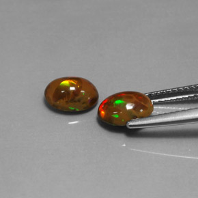 Chocolate Opal Gemstone in 8 x 6 mm (calibrated) Size for Sale, Chocolate Opal Stone in Multicolor Color