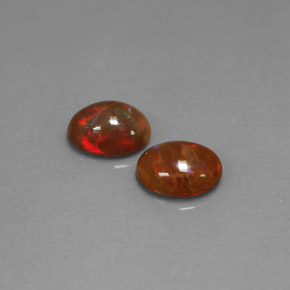 1.63 ct Multicolor Chocolate Opal Gemstone, Chocolate Opal Gem in Oval Cabochon Shape for Sale.