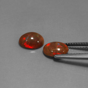 Chocolate Opal Gemstone in 8 x 6 mm (calibrated) Size for Sale, Chocolate Opal Stone in Multicolor Color