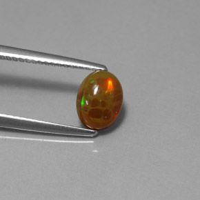 0.95 ct Multicolor Chocolate Opal Stone, Natural Chocolate Opal in Oval Cabochon Shape for Sale