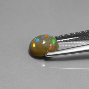 Chocolate Opal Gemstone in 8 x 6 mm (calibrated) Size for Sale, Chocolate Opal Stone in Multicolor Color