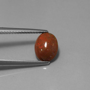 1.04 ct Multicolor Chocolate Opal Gemstone, Chocolate Opal Gem in Oval Cabochon Shape for Sale.