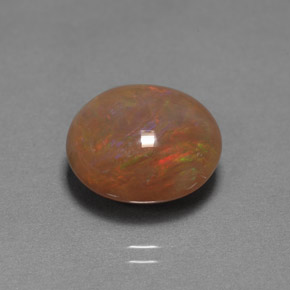 6.46 ct Multicolor Chocolate Opal Gemstone, Chocolate Opal Gem in Oval Cabochon Shape for Sale.