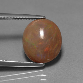 6.46 ct Multicolor Chocolate Opal Stone, Natural Chocolate Opal in Oval Cabochon Shape for Sale