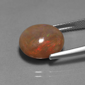 Chocolate Opal Gemstone in 14 x 12 mm (calibrated) Size for Sale, Chocolate Opal Stone in Multicolor Color