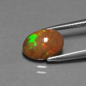 Chocolate Opal Gemstone in 9.9 x 7.2 mm Size for Sale, Chocolate Opal Stone in Multicolor Color